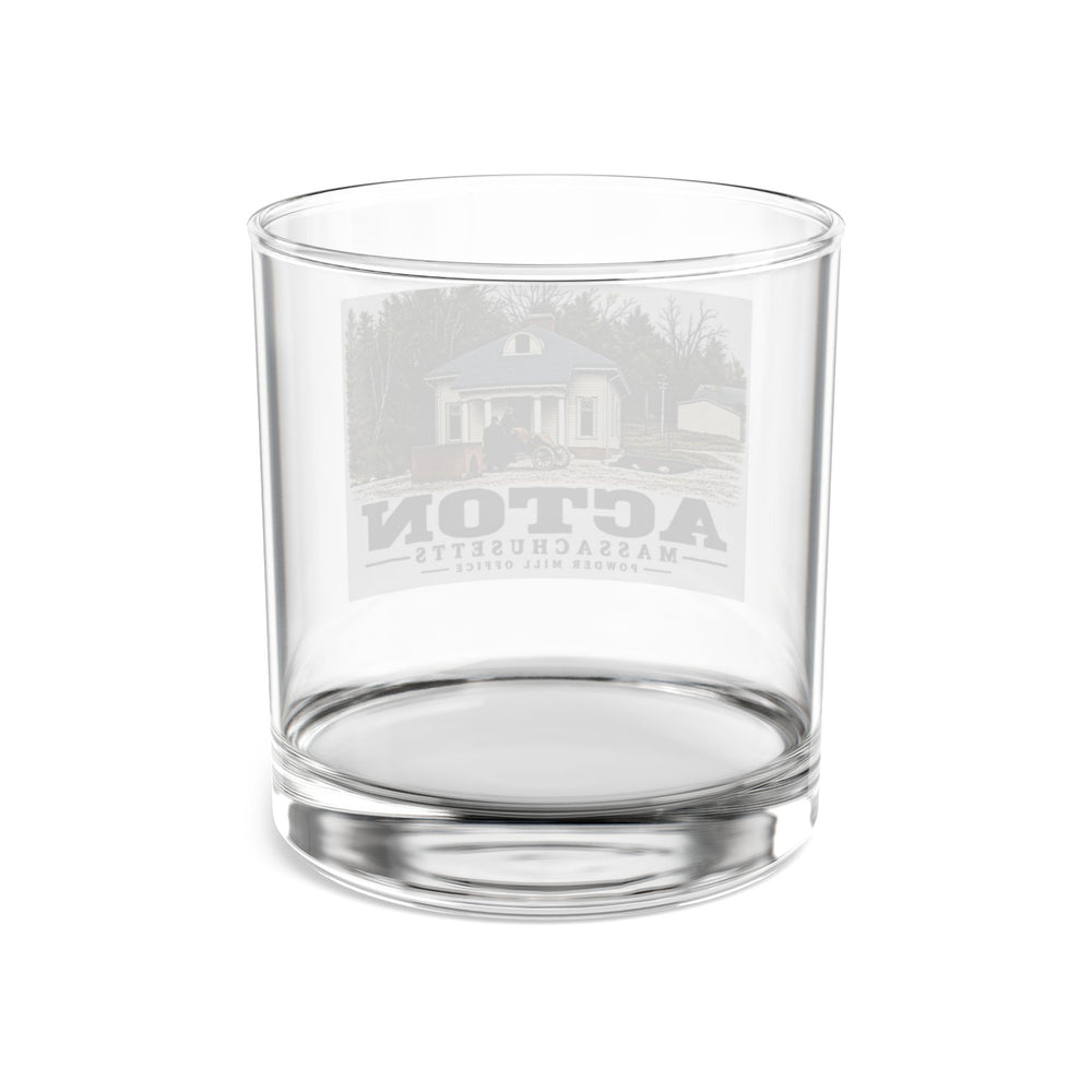 Illustrated Powder Mill Office in Acton on rocks glass
