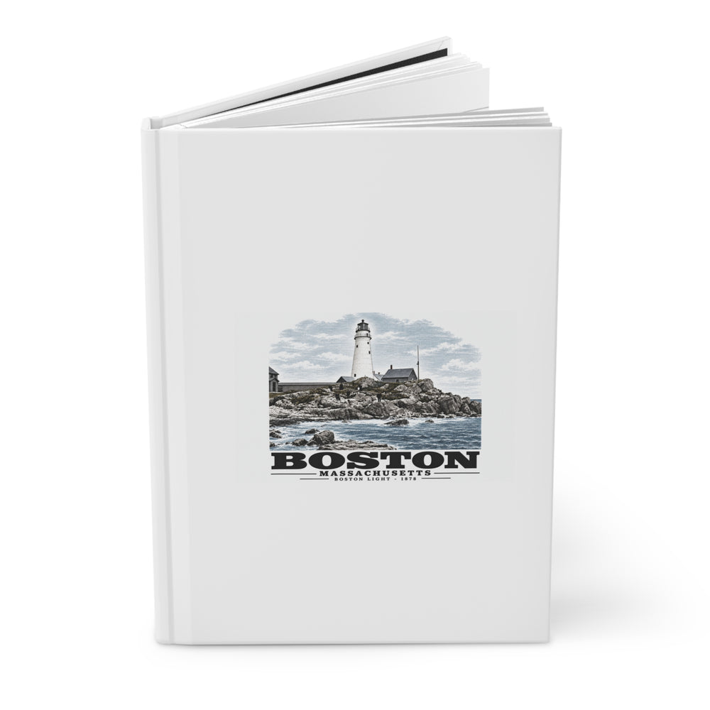 Boston Light, Boston Harbor, Mass. Matte Hardcover Journal - Boston Harbor