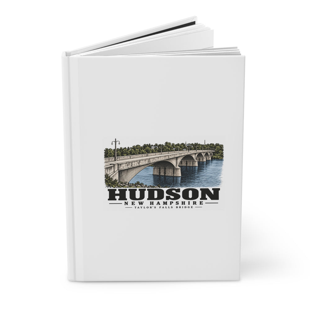 Angled front cover of Taylor's Falls Bridge matte hardcover journal, Hudson, New Hampshire.