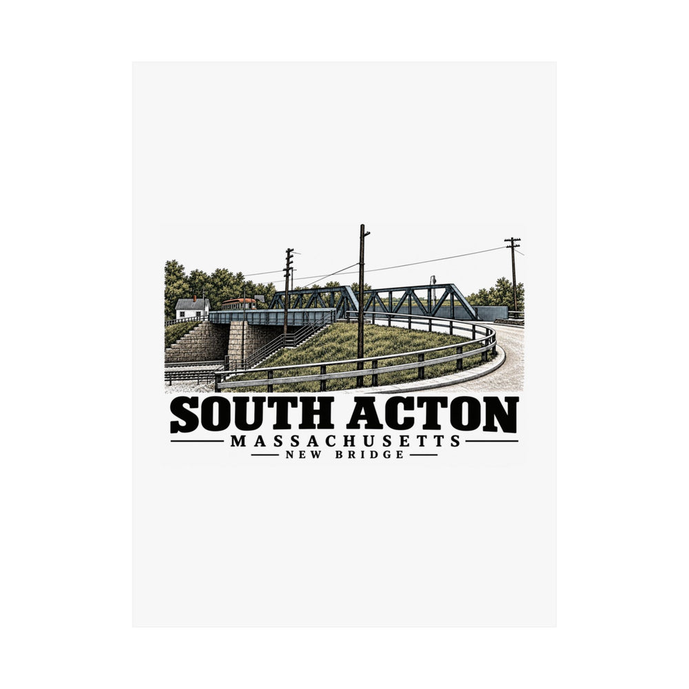 Illustrated New Bridge in Acton on unframed matte poster