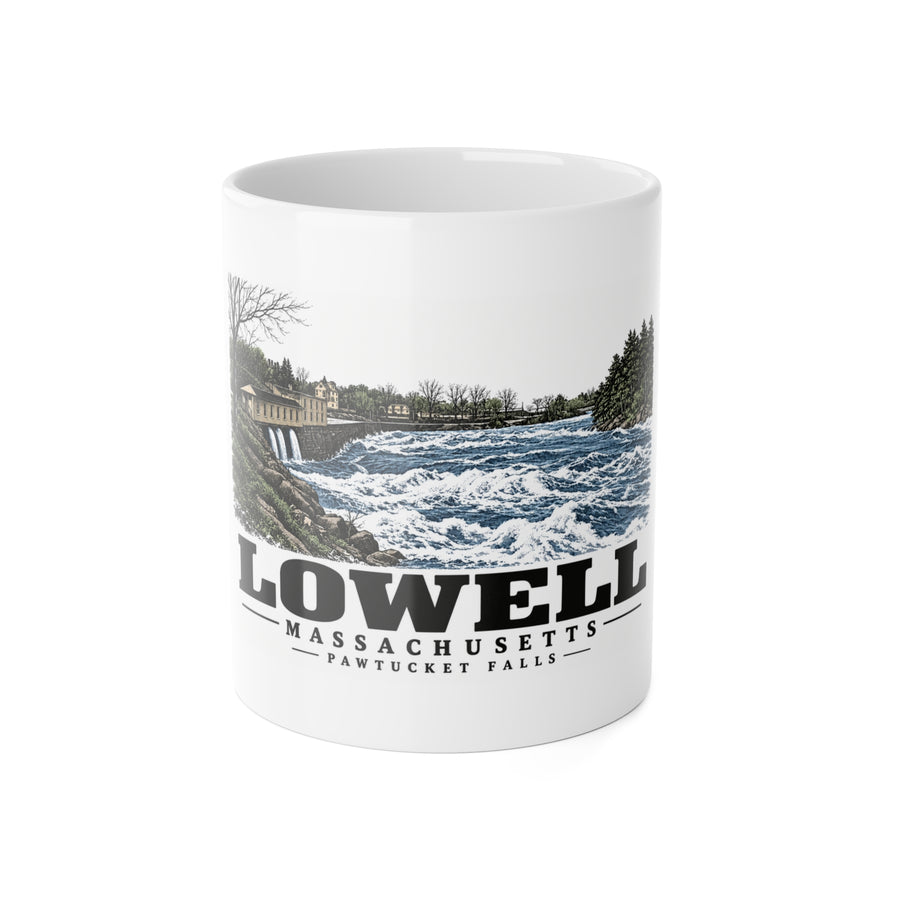 Lowell Pawtucket Falls 11 oz White Ceramic Mug - Merrimack Valley Goods