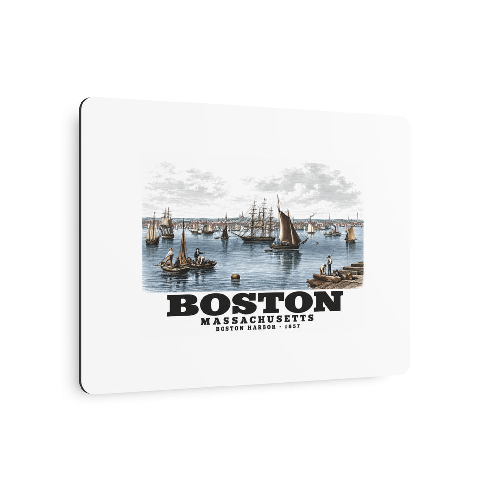 Boston 7 × 5 in Horizontal Metal Wall Art - Boston Harbor