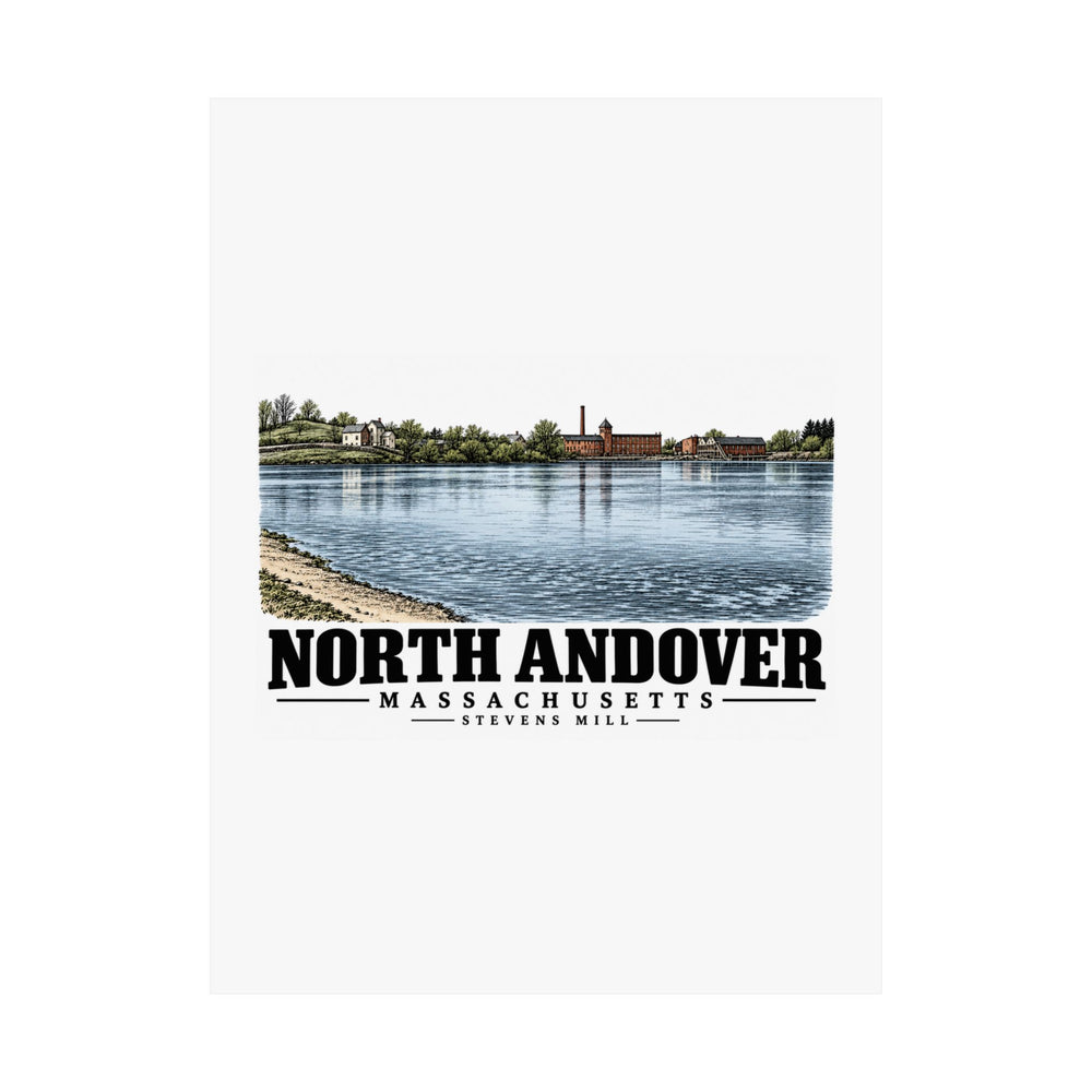 18 x 24 unclipped front of Stevens Mill matte poster, North Andover, Massachusetts.