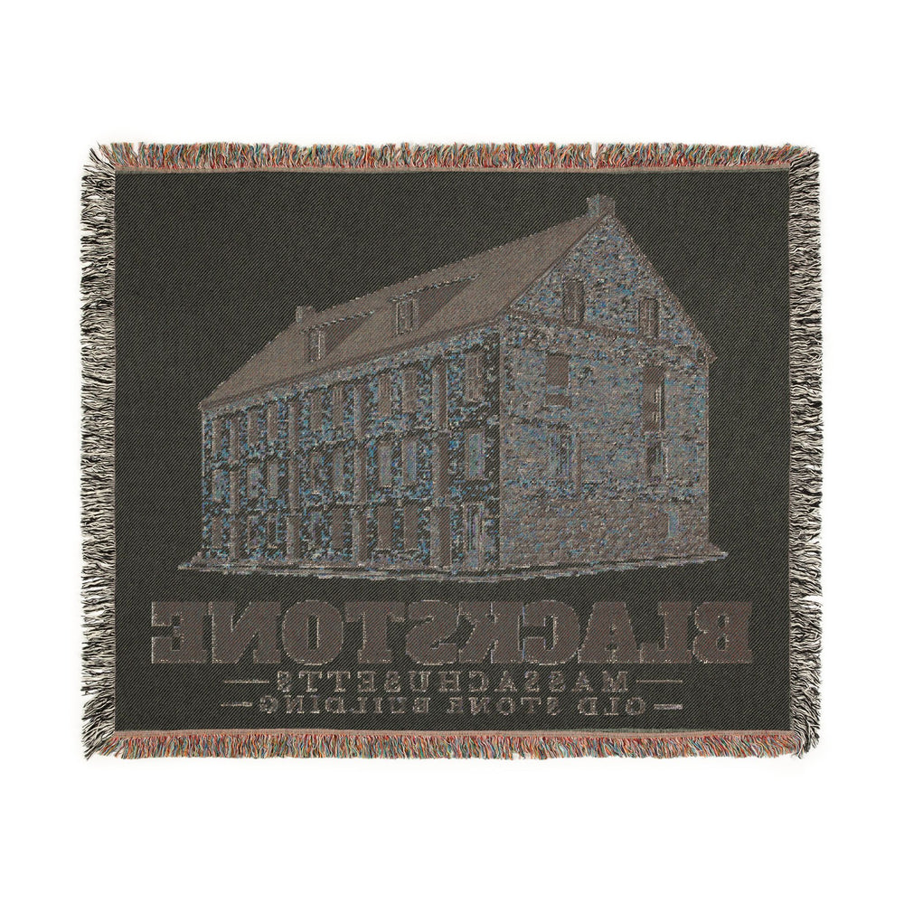 Old Stone Building — Blackstone, Massachusetts woven blanket, product view 3