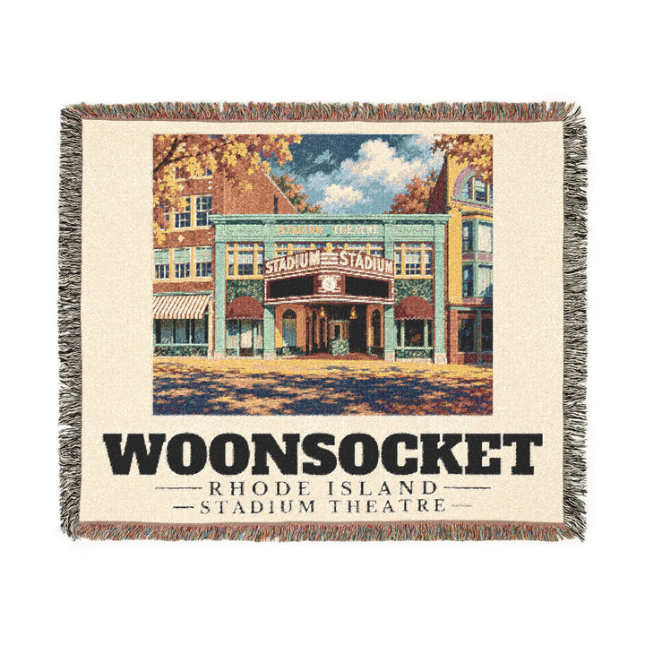 Stadium Theatre — Woonsocket, Rhode Island Woven Blanket
