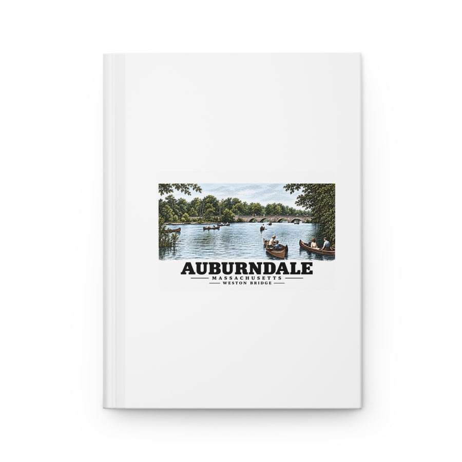 Weston Bridge, Auburndale, Mass. Matte Hardcover Journal - Charles River