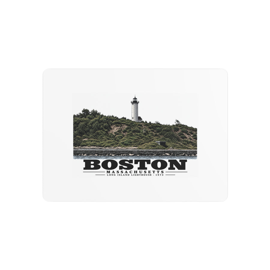 Long Island Lighthouse 7 × 5 in Horizontal Metal Wall Art - Boston Harbor