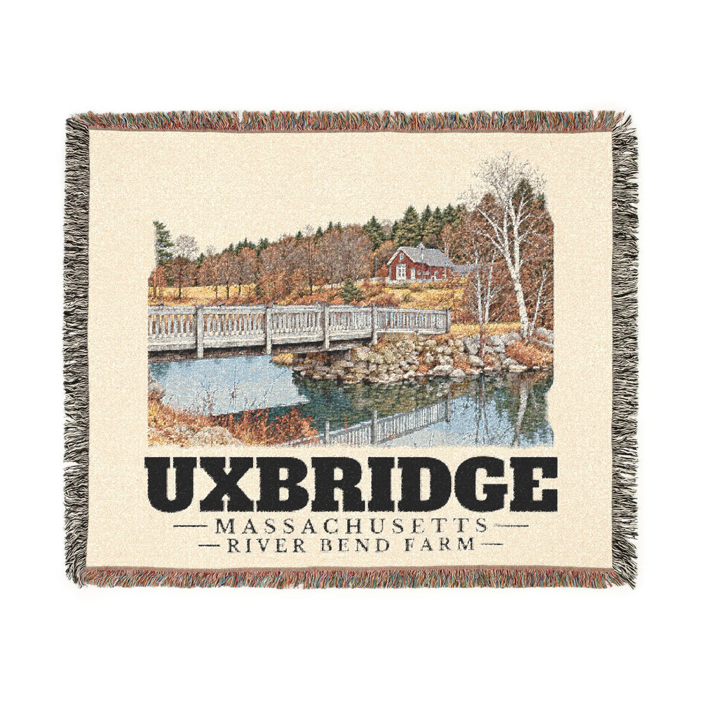 River Bend Farm — Uxbridge, Massachusetts woven blanket, product view 1