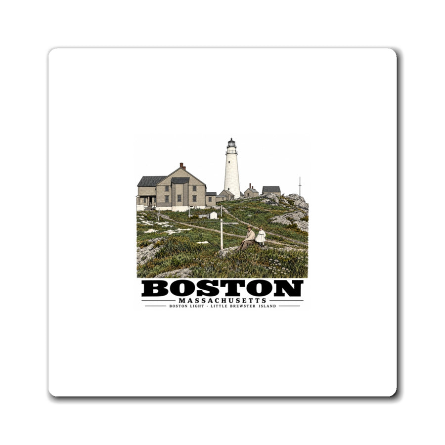 Boston Lower Light and Little Brewster, East 4 in Magnet - Boston Harbor