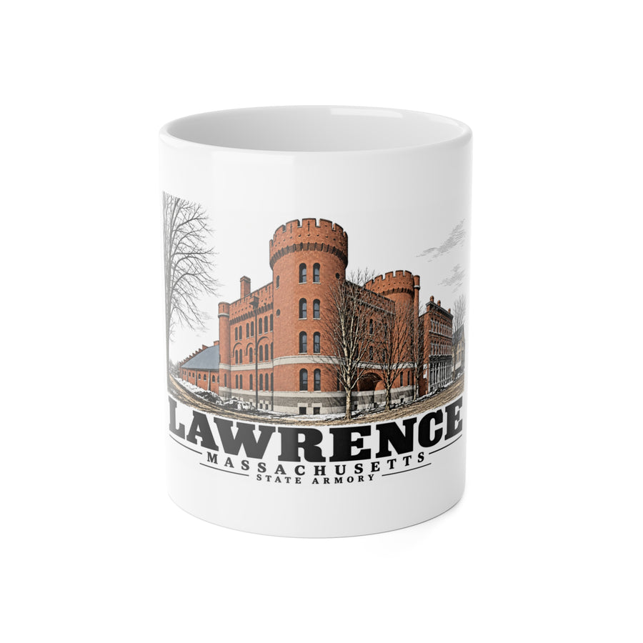 Illustrated State Armory in Lawrence on ceramic mug