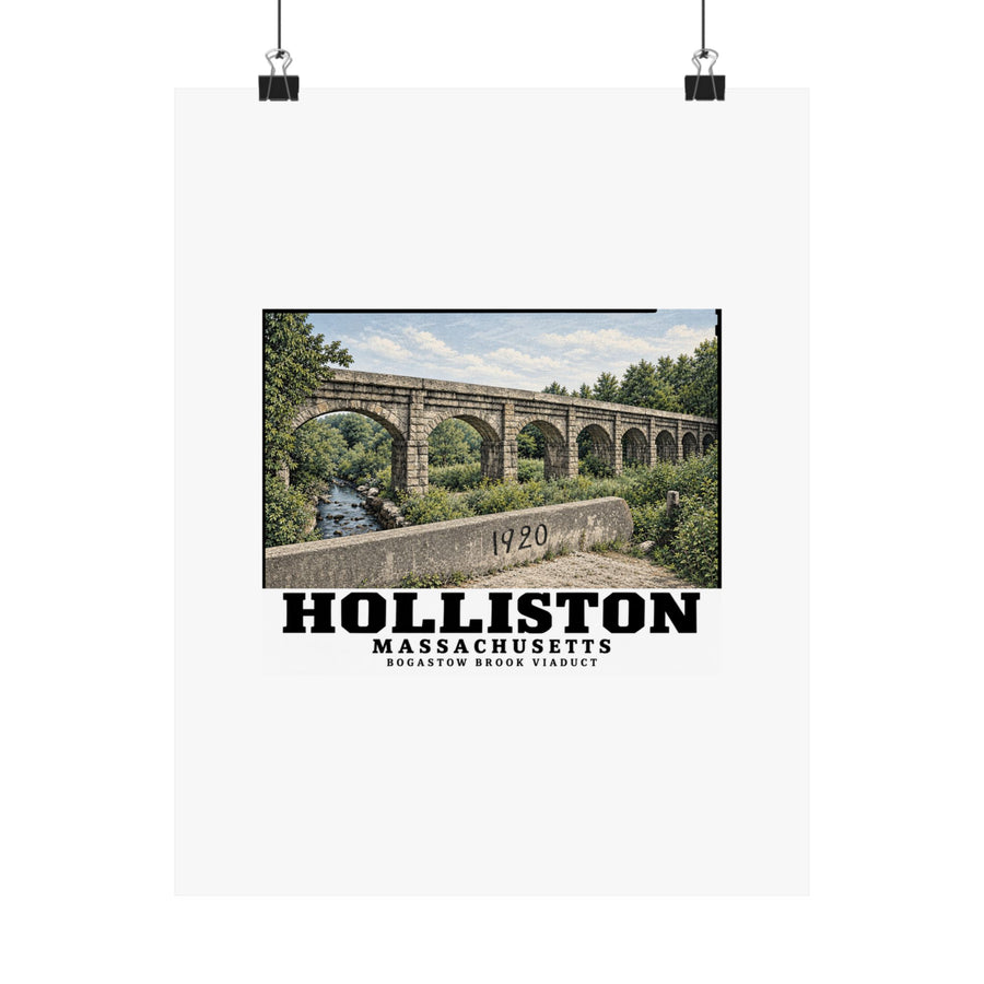 Bogastow Brook Viaduct native survey image - negative number verification required Matte Heritage Poster — 11 × 14 and 18 × 24 in - Charles River