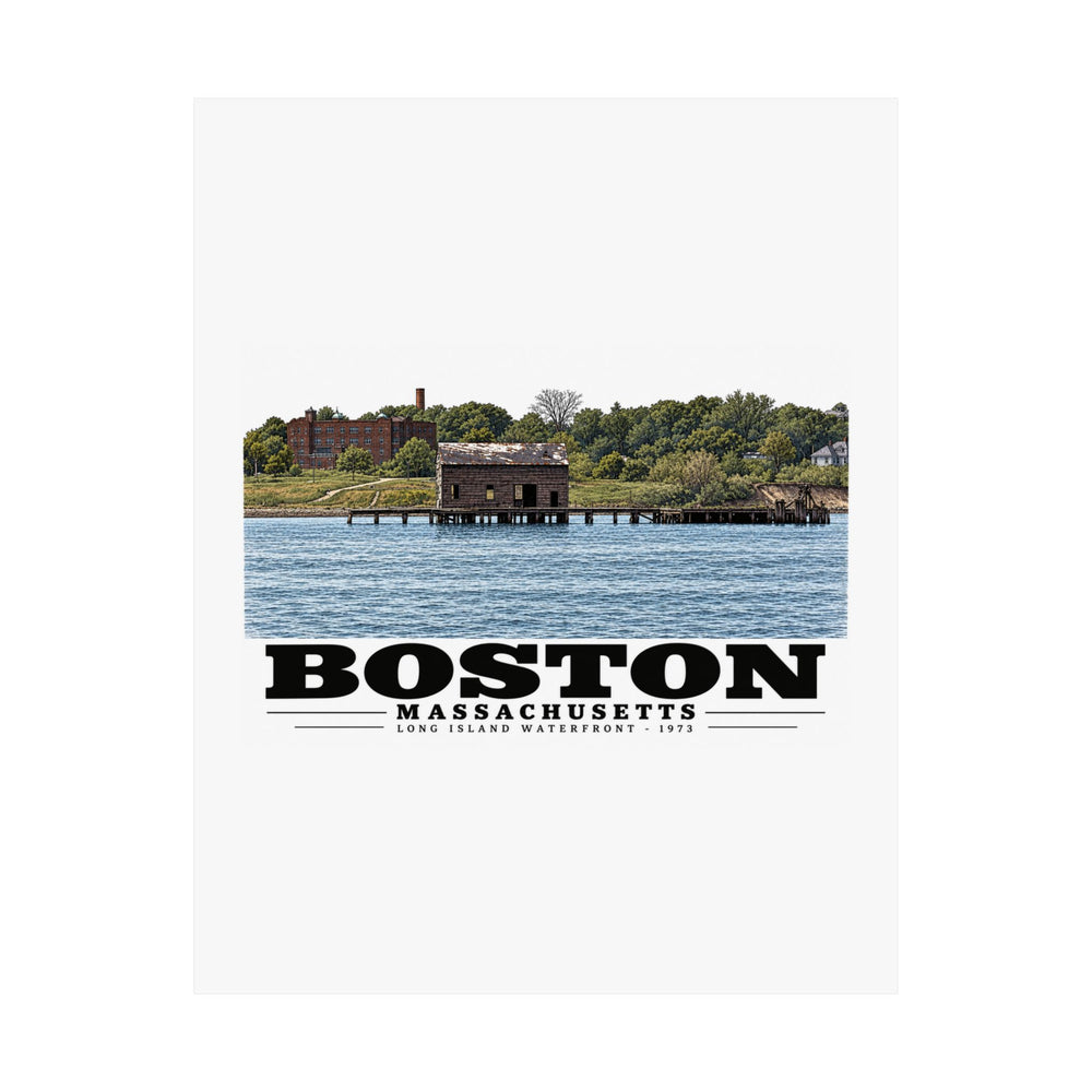 Long Island Matte Heritage Poster — 11 × 14 and 18 × 24 in - Boston Harbor