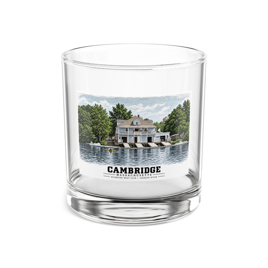 Riverside Boat Club, 769 Memorial Drive 10 oz Rocks Glass - Charles River