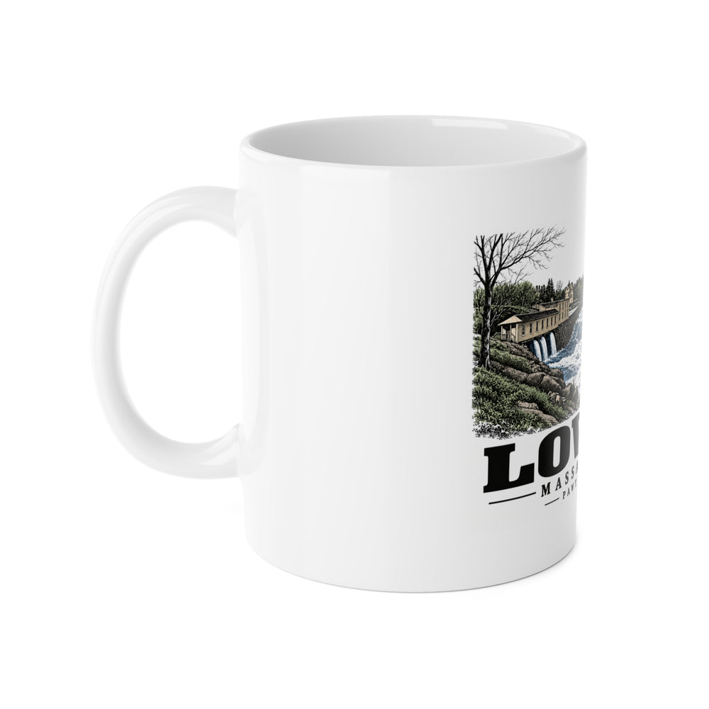 Lowell Pawtucket Falls 11 oz White Ceramic Mug - Merrimack Valley Goods