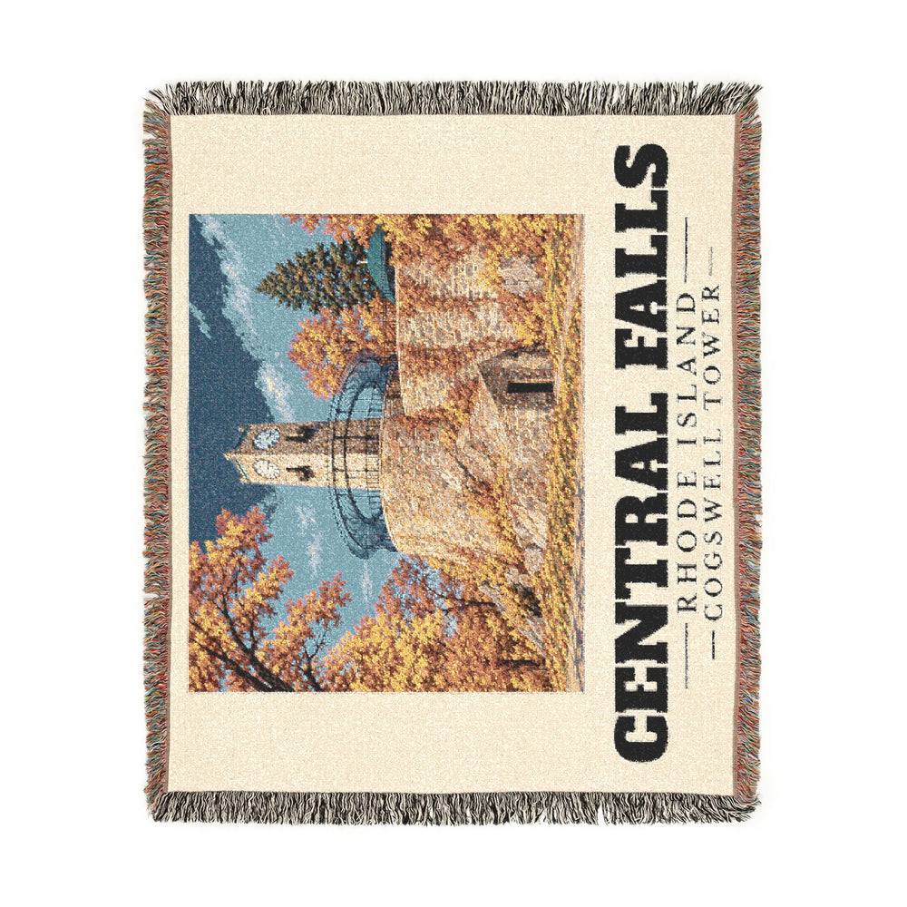 Cogswell Tower, Jenks Park — Central Falls, Rhode Island Woven Blanket
