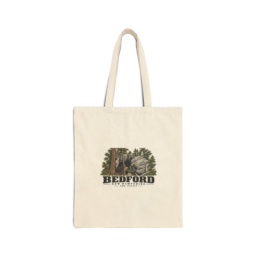 The Pulpit rock formation Natural + Black Heavy Canvas Tote - Merrimack Valley Goods