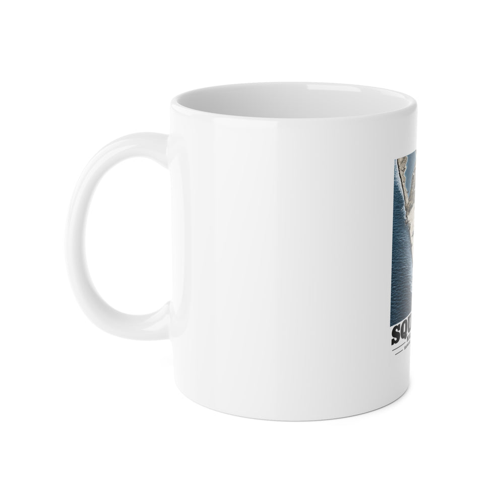 NAS Squantum at high tide 11 oz White Ceramic Mug - Boston Harbor