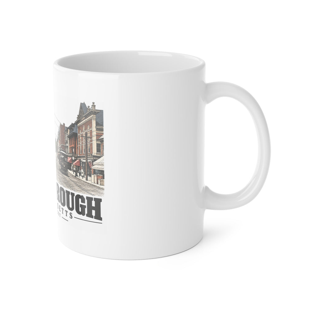 Illustrated Main Street in Marlborough on ceramic mug