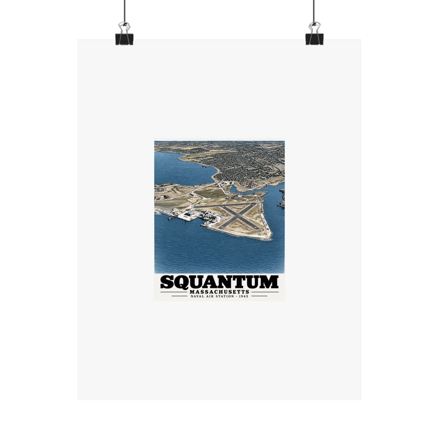 U.S. Naval Air Station, Squantum, MA Matte Heritage Poster — 11 × 14 and 18 × 24 in - Boston Harbor