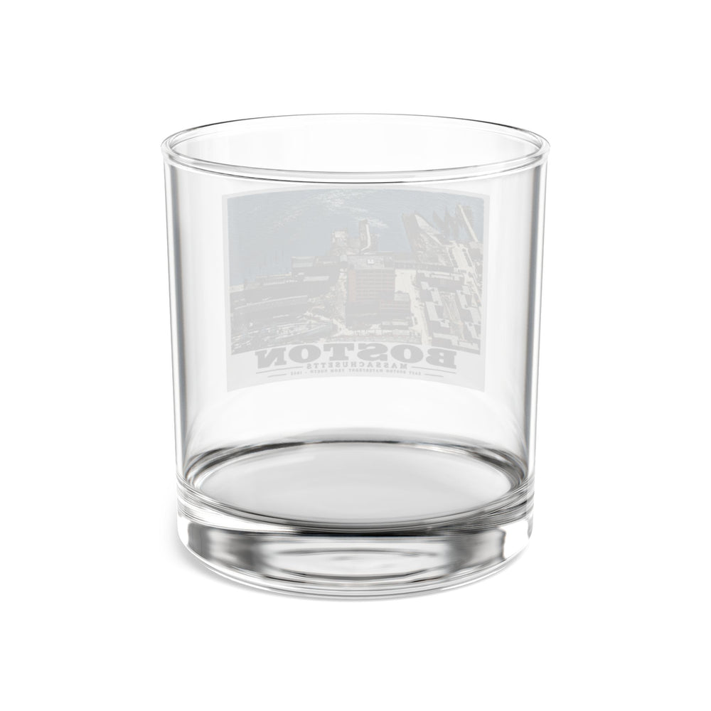 Maritime Coal Co., East Boston, MA -from North 1000 ft. 10 oz Rocks Glass - Boston Harbor