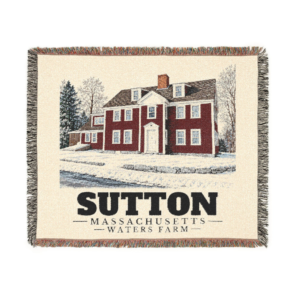 Waters Farm — Sutton, Massachusetts woven blanket, product view 1