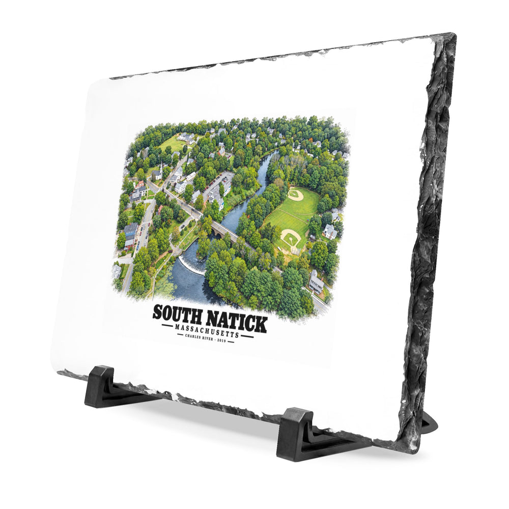 South Natick.jpg 7 × 11 in Slate Desk Plaque - Charles River