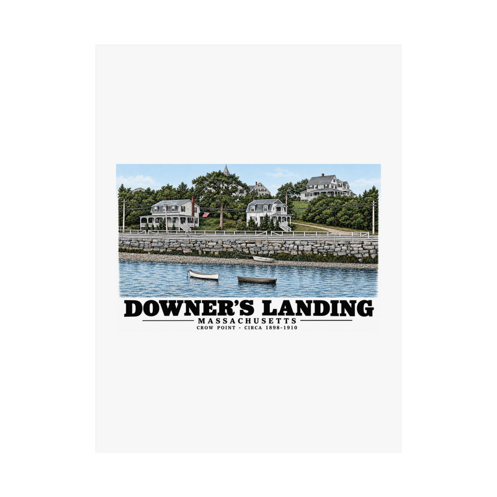 Downer's Landing, Mass. Matte Heritage Poster — 11 × 14 and 18 × 24 in - Boston Harbor