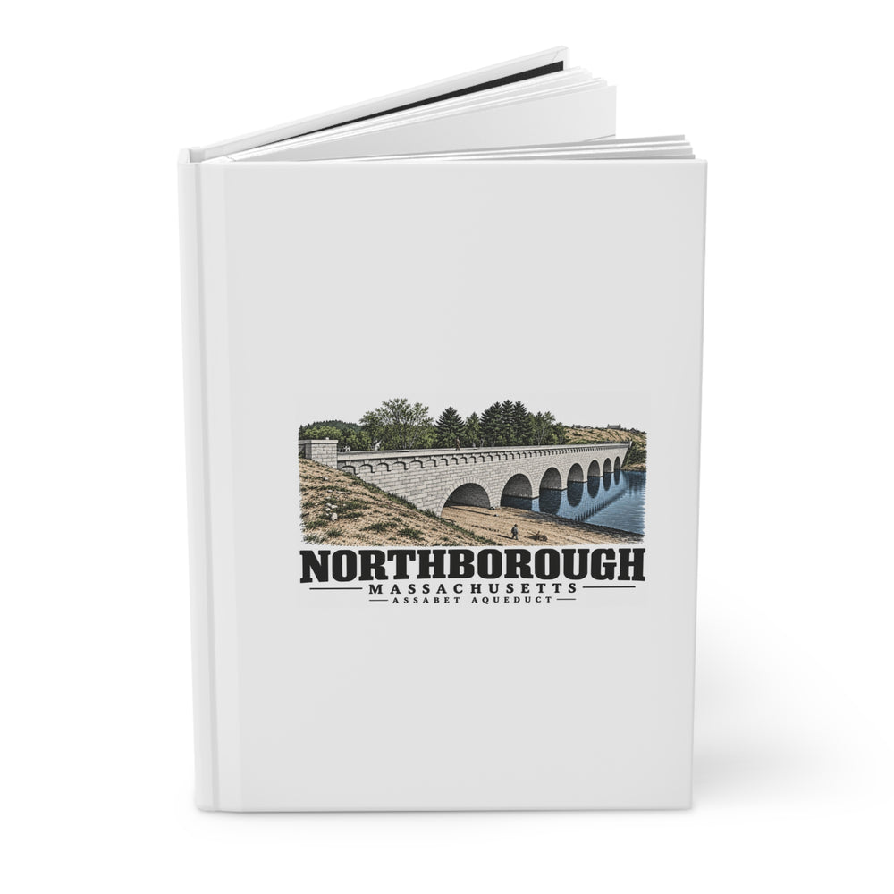 Illustrated Assabet Aqueduct in Northborough on matte hardcover journal