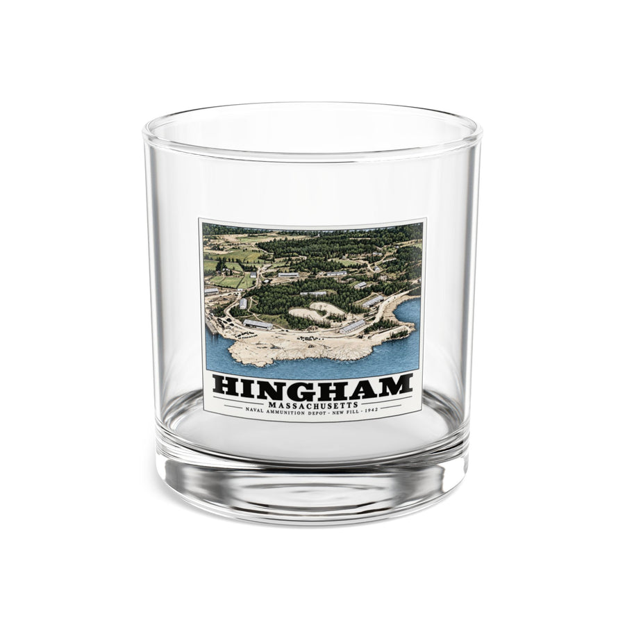 Construction progress New fill USNAD, Hingham, MA 10 oz Rocks Glass - Boston Harbor