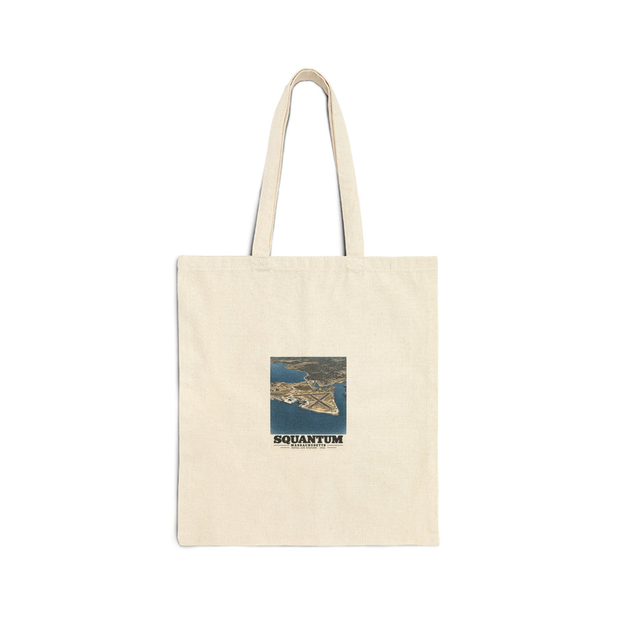 U.S. Naval Air Station, Squantum, MA Natural Heavy Canvas Tote - Boston Harbor