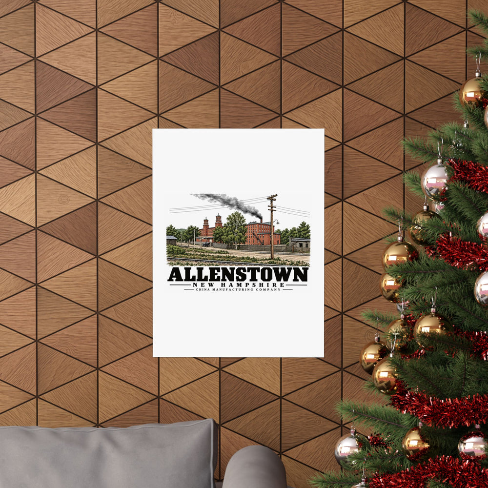 18 x 24 room view of China Manufacturing Company Mill matte poster, Allenstown, New Hampshire.