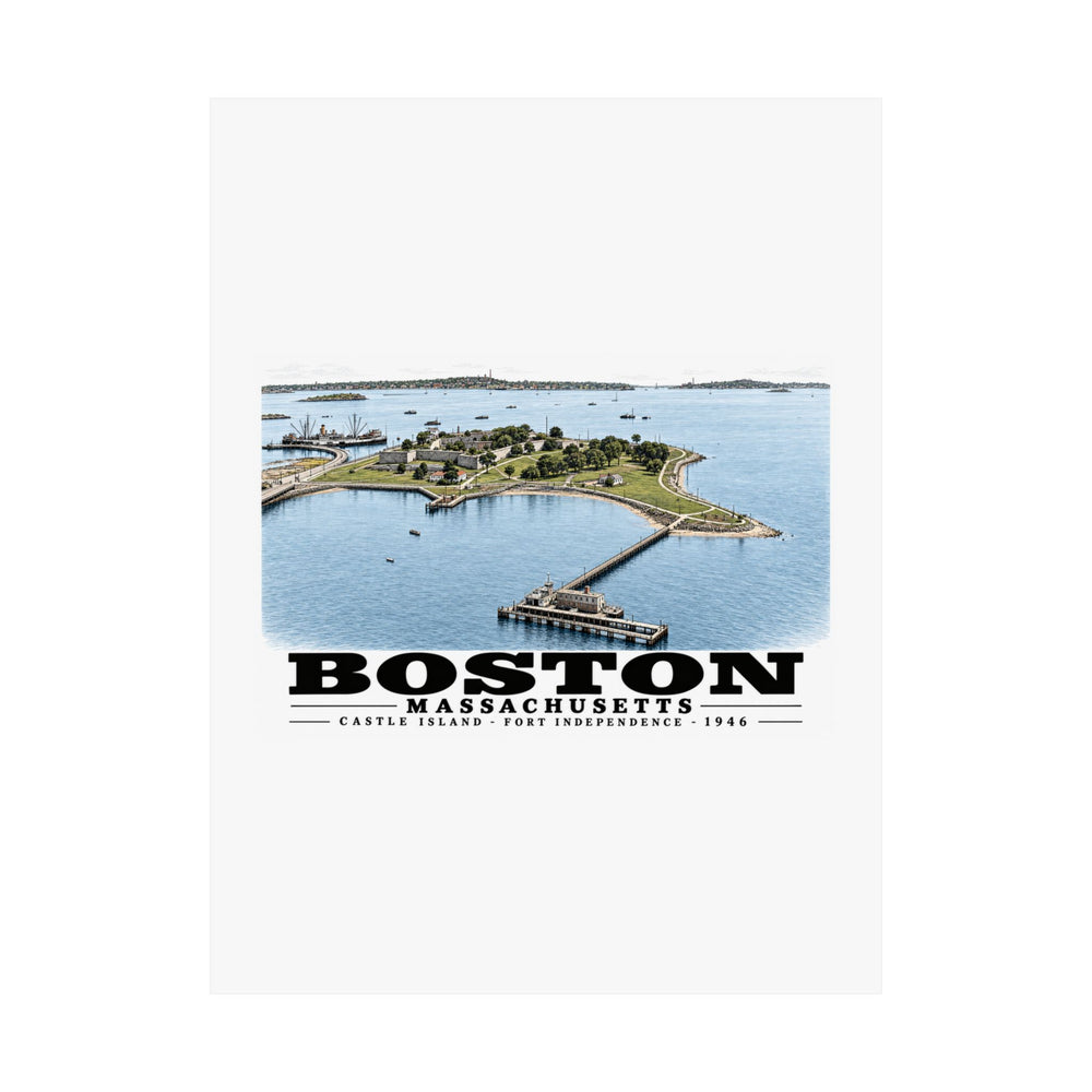 Castle Island, Boston Matte Heritage Poster — 11 × 14 and 18 × 24 in - Boston Harbor
