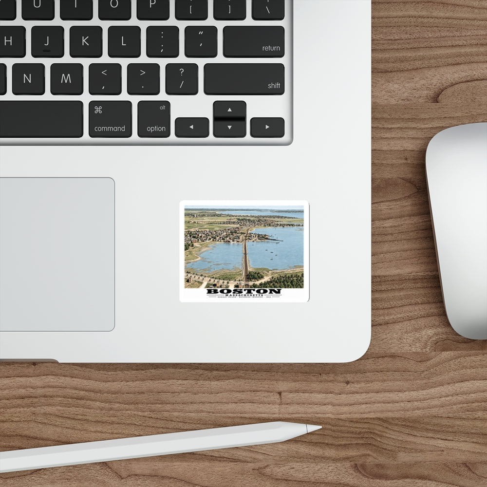 Boston. Chelsea and Revere 4 in White Die-Cut Sticker - Boston Harbor