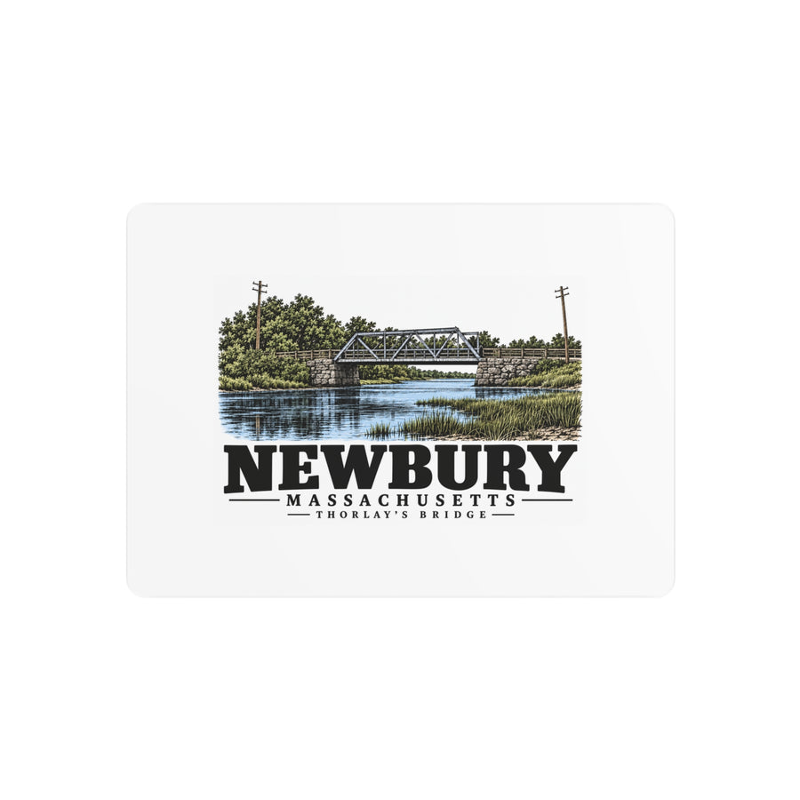 Front of Thurlow Bridge horizontal metal wall art, Newbury, Massachusetts.