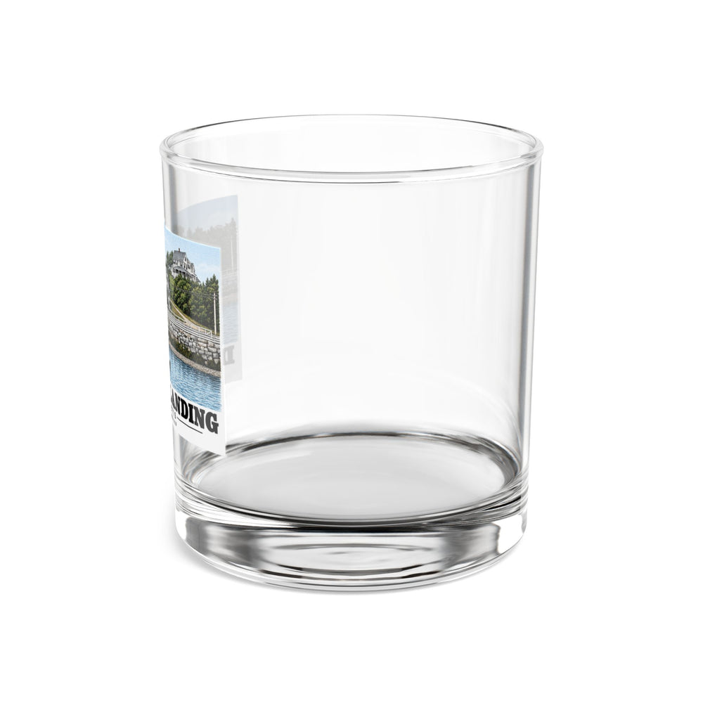 Downer's Landing, Mass. 10 oz Rocks Glass - Boston Harbor