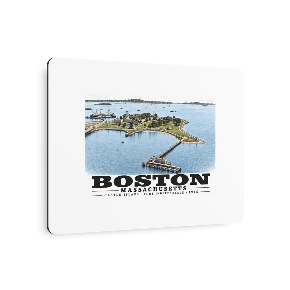 Castle Island, Boston 7 × 5 in Horizontal Metal Wall Art - Boston Harbor