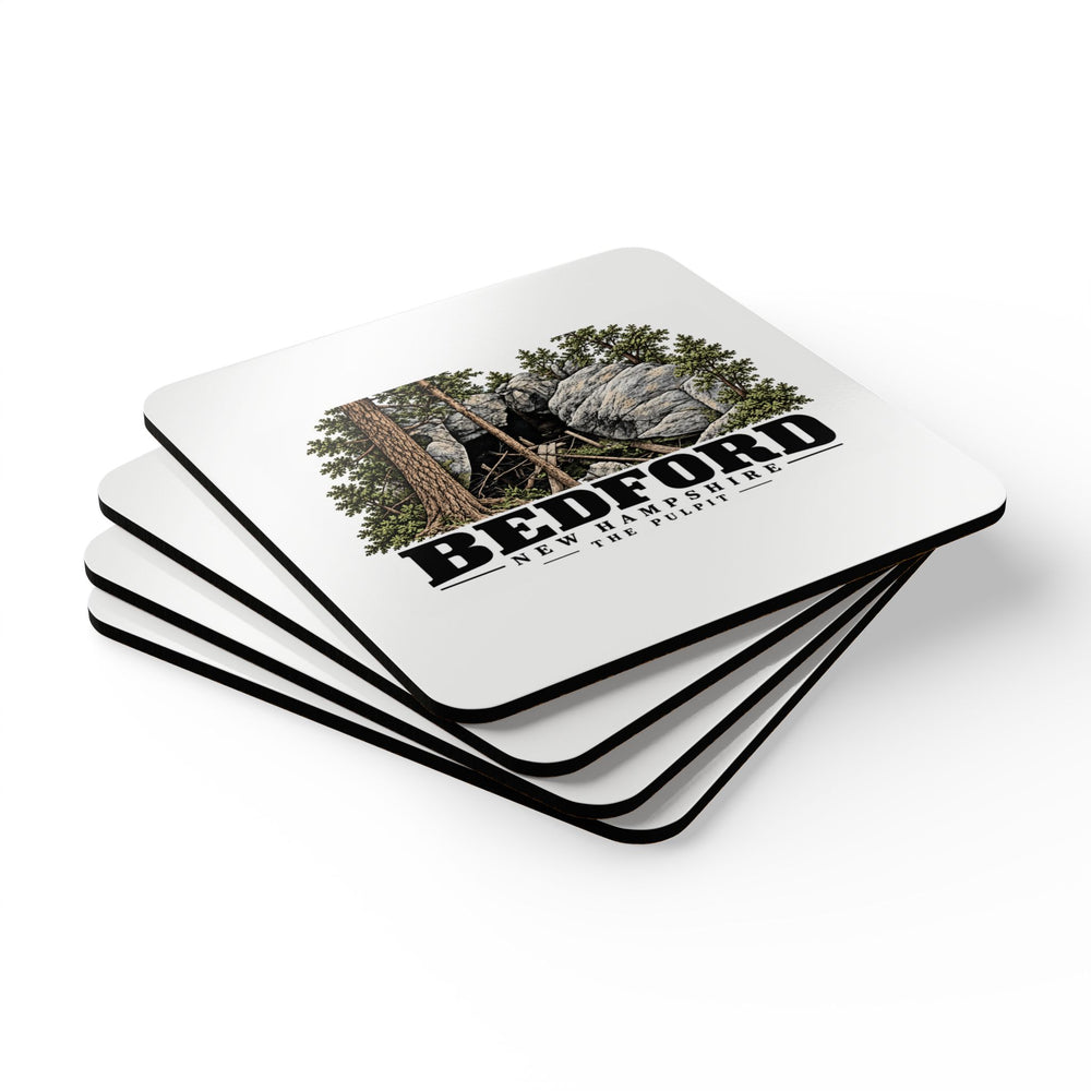 Bedford The Pulpit rock formation Cork Back Coaster Set - Merrimack Valley Goods
