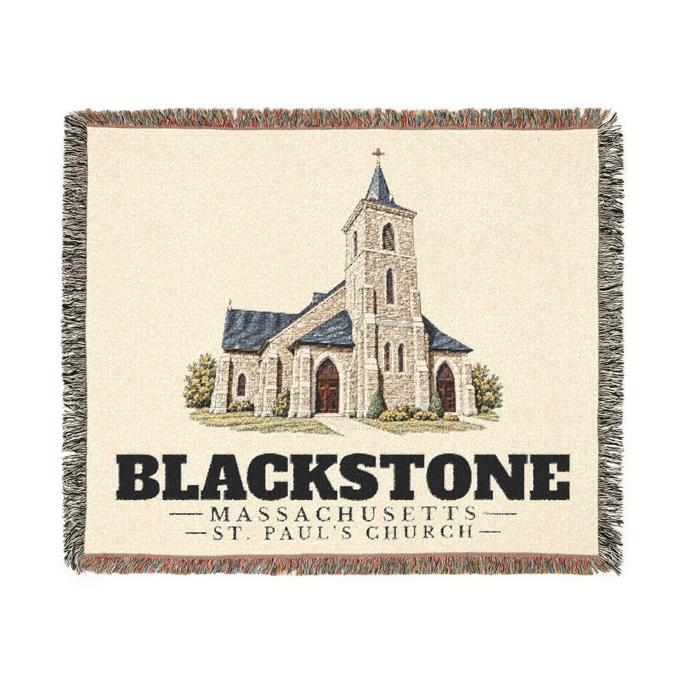 St. Paul's Church — Blackstone, Massachusetts woven blanket, product view 1