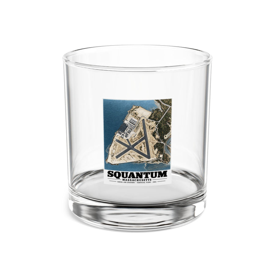 N.A.S. Squantum, MA vertical 10000 ft. 10 oz Rocks Glass - Boston Harbor