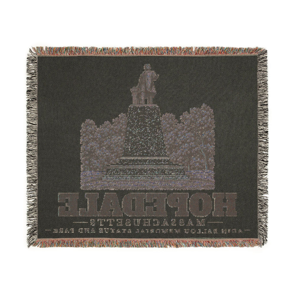 Adin Ballou Memorial Statue and Park — Hopedale, Massachusetts woven blanket, product view 3