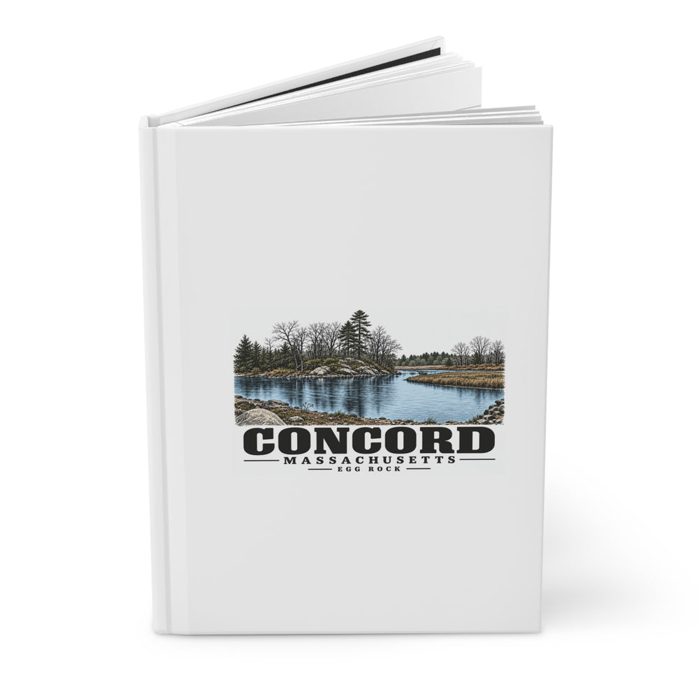 Illustrated Egg Rock in Concord on matte hardcover journal
