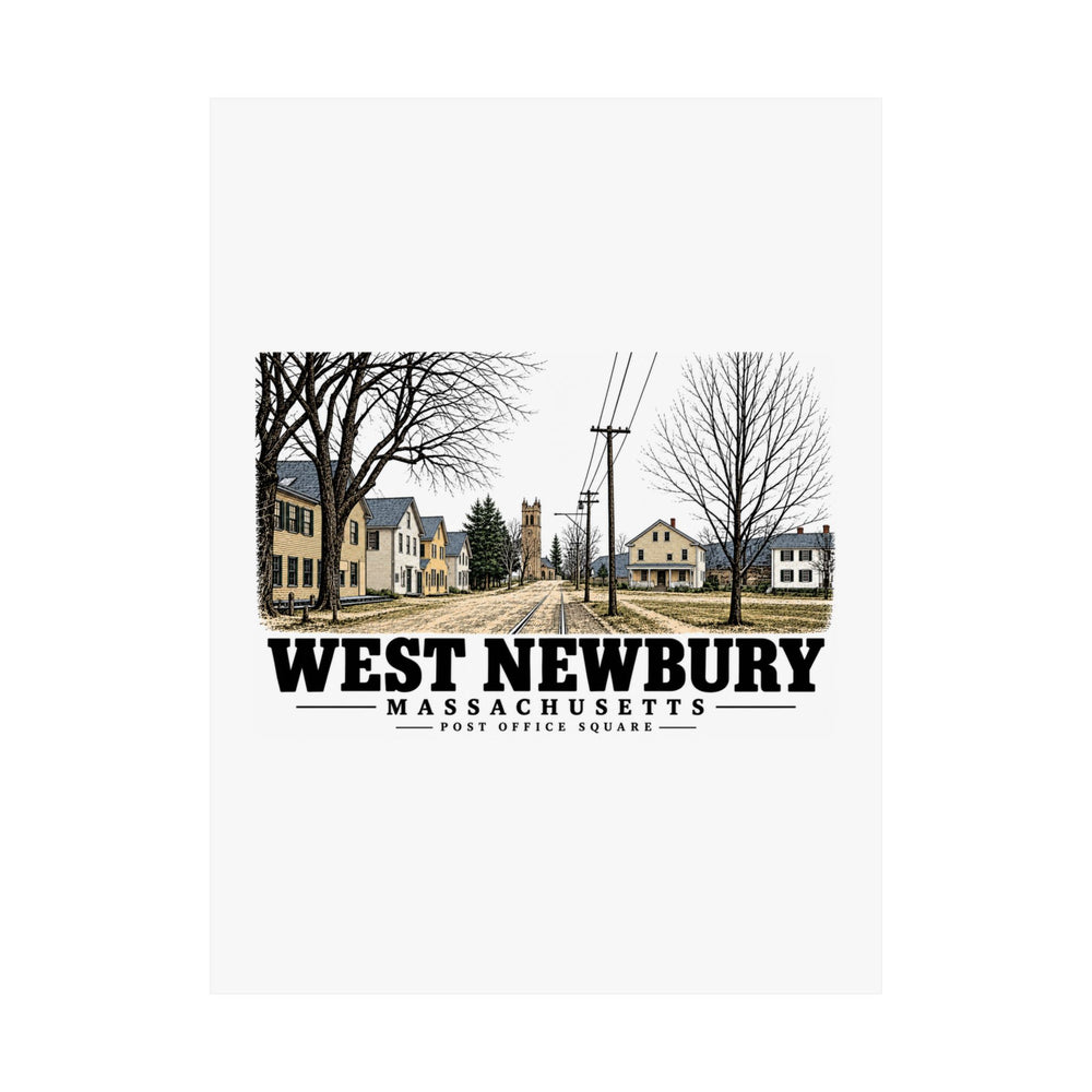 18 x 24 unclipped front of Post Office Square matte poster, West Newbury, Massachusetts.