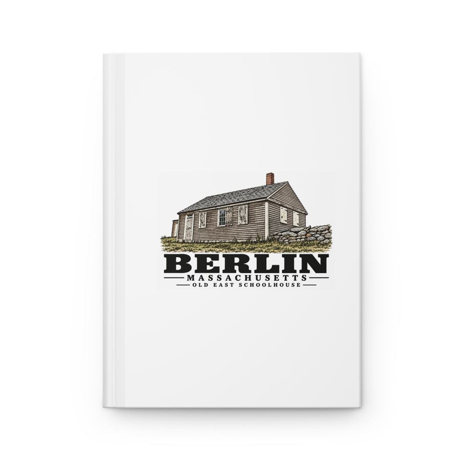 Illustrated Old East Schoolhouse in Berlin on matte hardcover journal