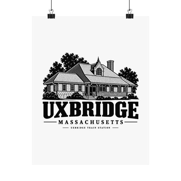 Uxbridge Train Station Matte Heritage Poster product mockup
