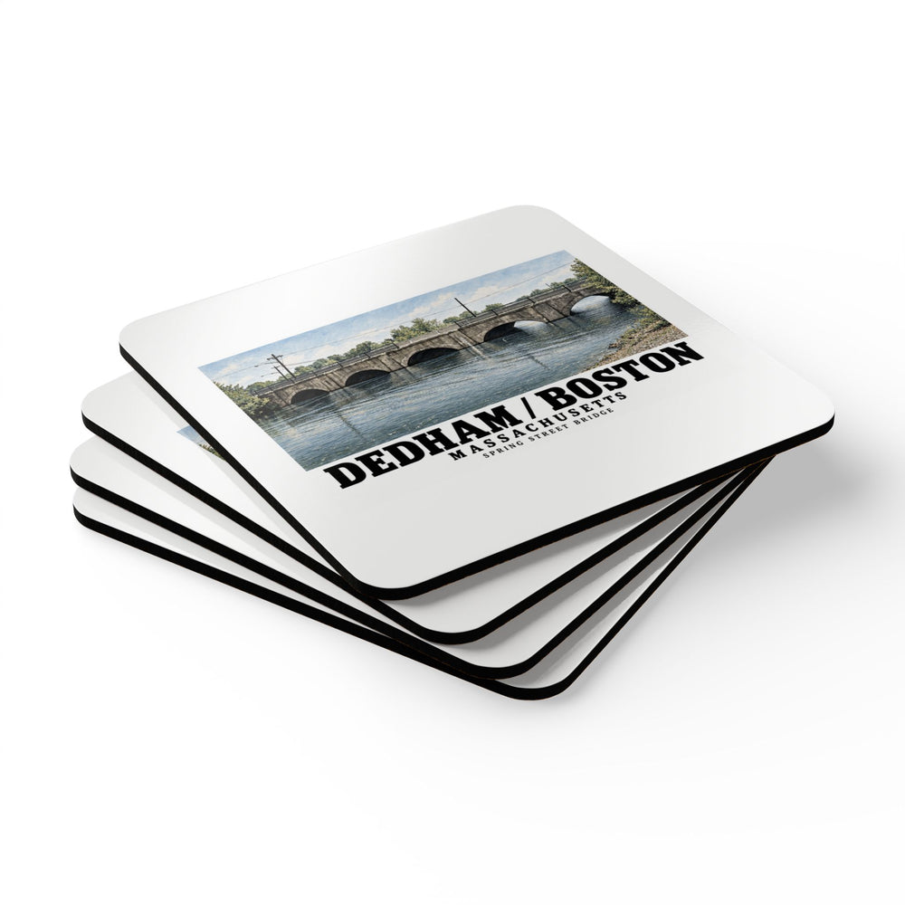 Spring Street Bridge north elevation (HAER MA-95-4, 1990) Cork Back Coaster Set - Charles River