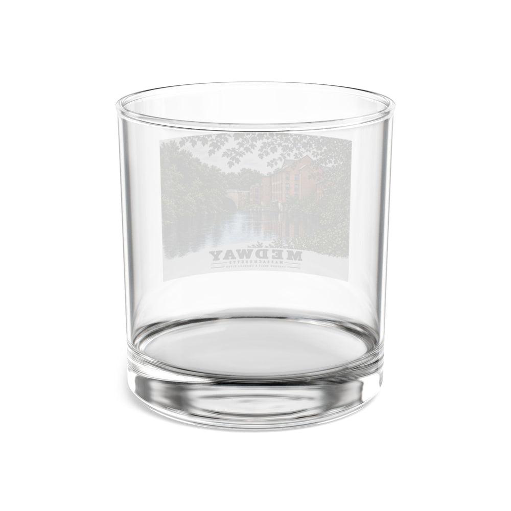Sanford Mills and Sanford Street Bridge, Charles River, Medway village 10 oz Rocks Glass - Charles River