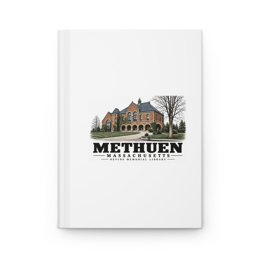 Methuen The Nevins Memorial Library, p.100 lower image Matte Hardcover Journal - Merrimack Valley Goods
