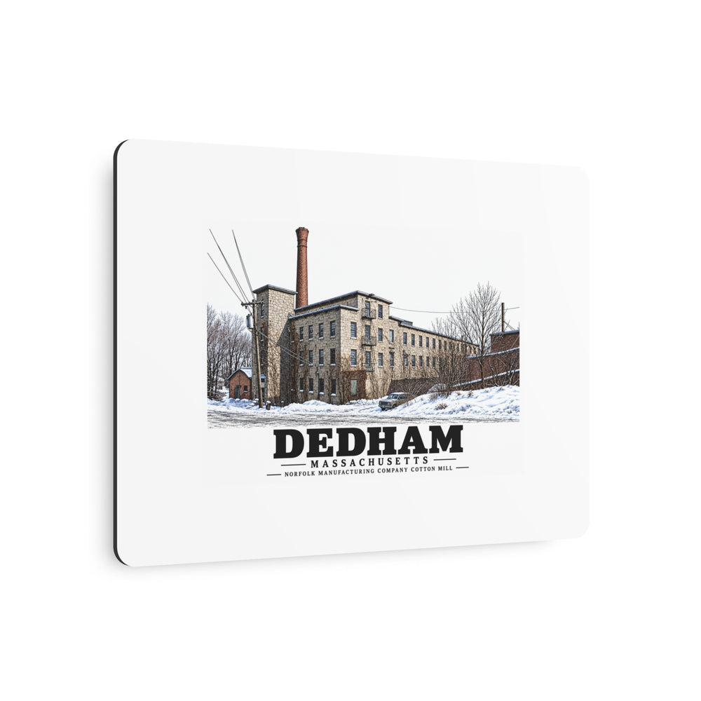Dedham Norfolk Manufacturing Company Cotton Mill 7 × 5 in Horizontal Metal Wall Art — Charles River Goods