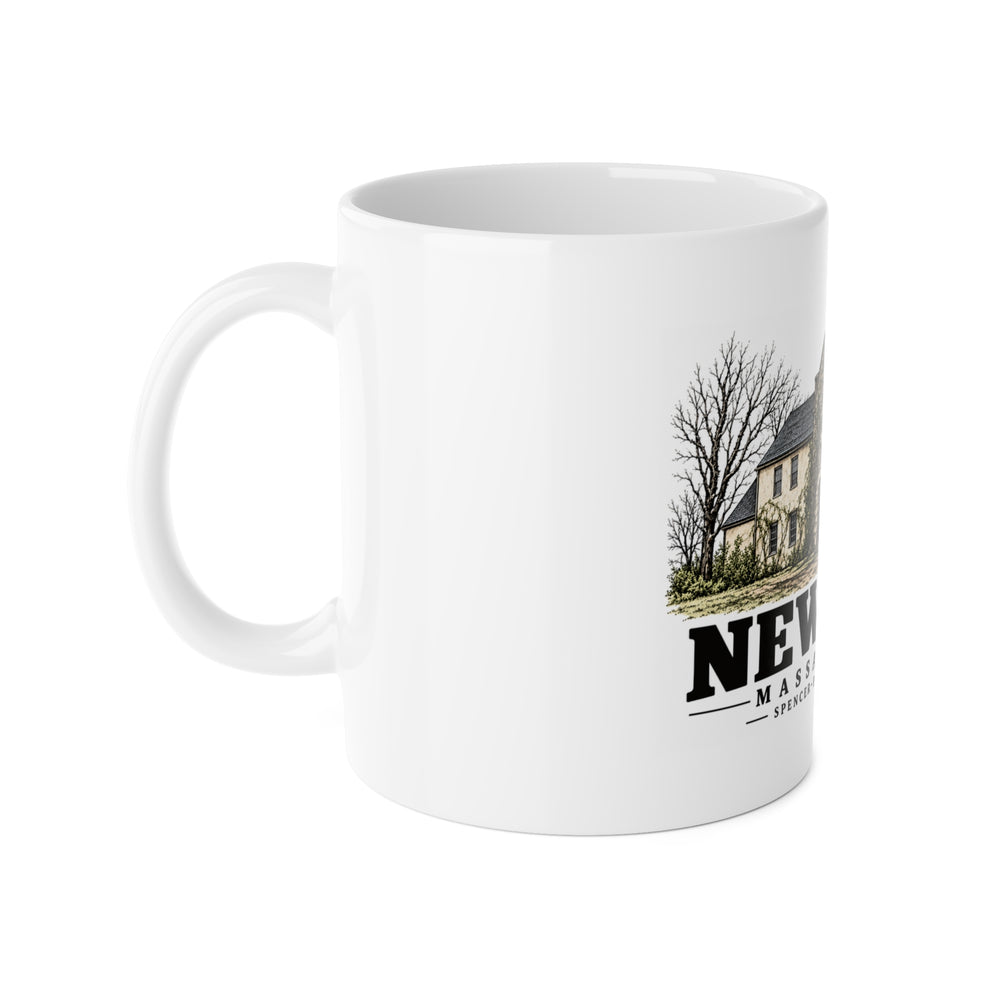 Newbury Spencer–Peirce–Little Farm manor house 11 oz White Ceramic Mug - Merrimack Valley Goods