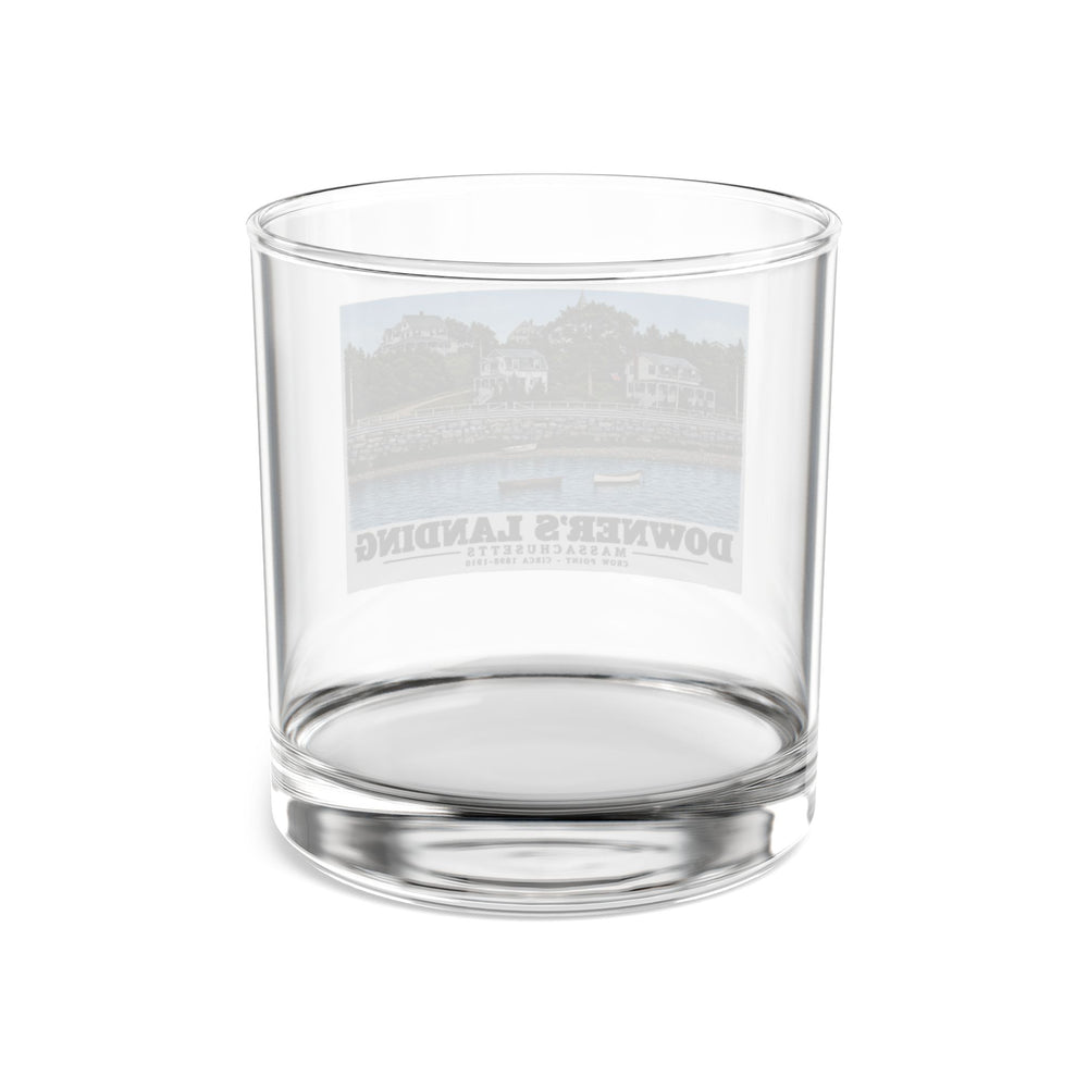 Downer's Landing, Mass. 10 oz Rocks Glass - Boston Harbor